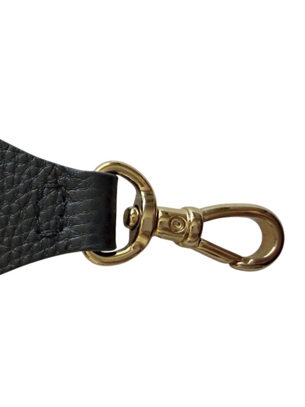 Bandolier Billie Utility Strap Black Leather Gold Adjustable Phone Crossbody - Picture 6 of 8